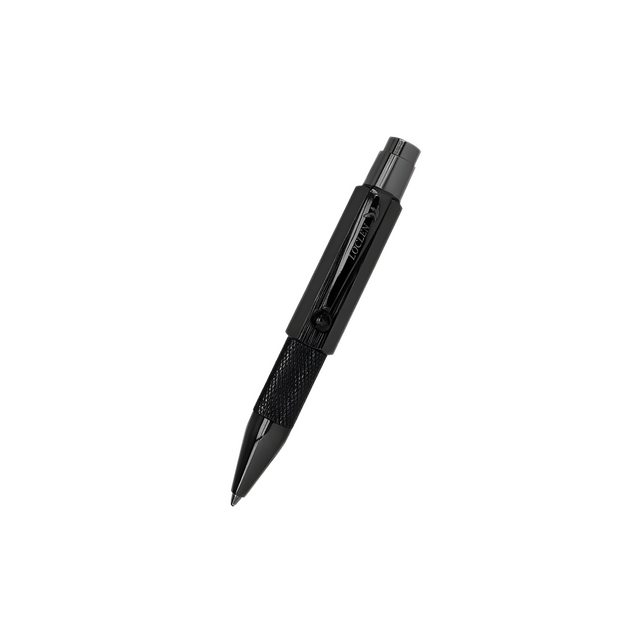 loclen nanetto pocket ballpoint pen in matte black on a white background