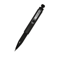 matte black mechanical pencil with Loclen branded clip  on a white background
