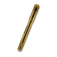 Loclen electa raw brass fountain pen on a white background