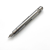chrome fountain pen on a white background