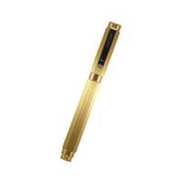 raw brass fountain pen with 'Loclen' branding on a white background