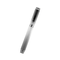 brushed chrome fountain pen with 'Loclen' branding on a white background