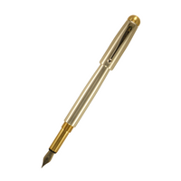 loclen classica in aluminum fountain pen with the cap posted