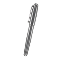 loclen classica brass fountain pen in brushed chrome finishing