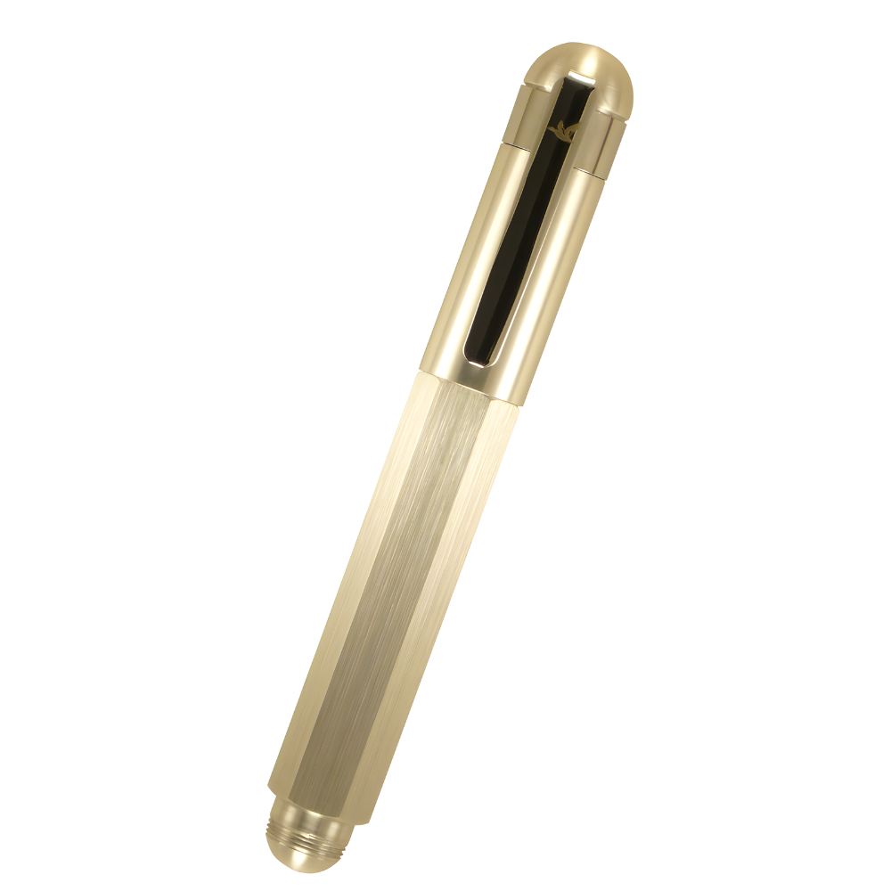 loclen hexa fountain pen in aluminum on a white background