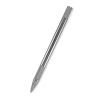 Loclen Tekno1 ballpoint pen in brushed chrome on a white background