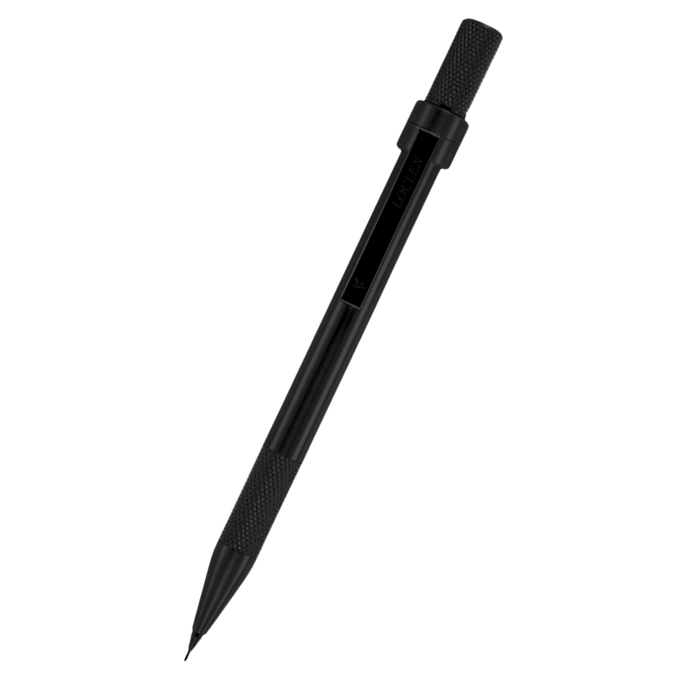 Loclen Tekno2 mechanical pencil in matte black on a white background