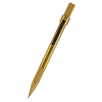 Loclen Tekno2 mechanical pencil in raw brass on a white background